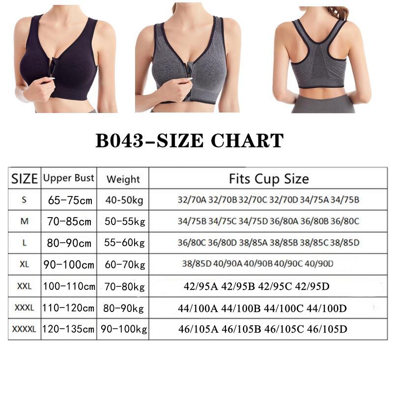 AliExpress Running Fitness Sports Bra Front Zipper Women's Underwear Shockproof without Underwire Bralette Breathable Seamless Brassiere, view 6