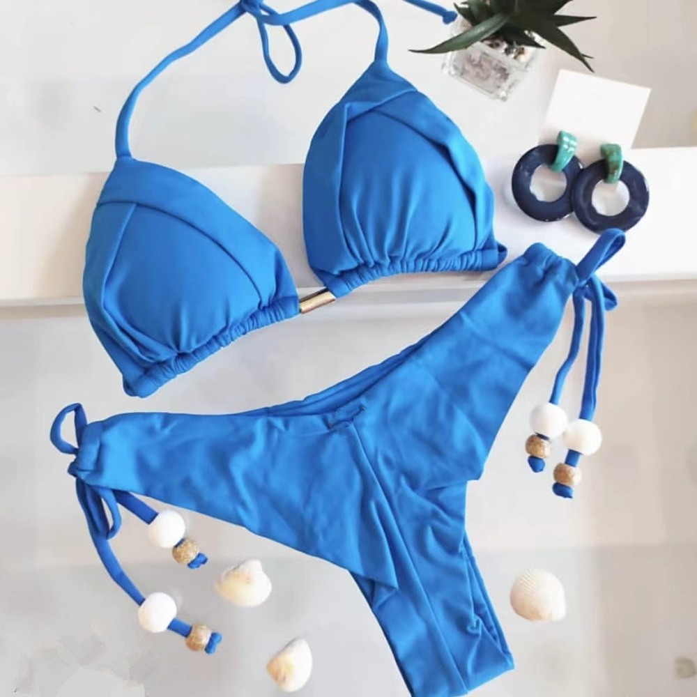 AliExpress RUOTONGSEPT 2025 New Sexy 13 Color Triangle Bathing Suit for Women Brazilian Bikinis Swimwear Push Up Swimsuit Beach Bikini Set, view 4