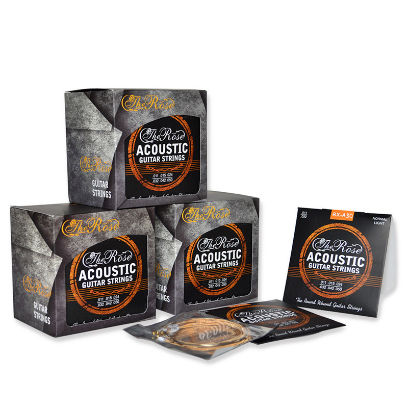 AliExpress RX-A30 011-050 Acoustic Guitar Strings Antirust Coating Hexagonal Core 75/25 Brass Alloy Winding Accessories