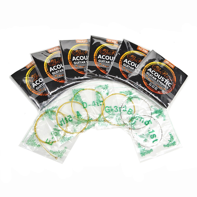 AliExpress RX-A30 011-050 Acoustic Guitar Strings Antirust Coating Hexagonal Core 75/25 Brass Alloy Winding Accessories, view 4