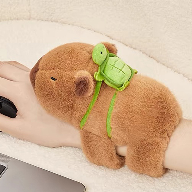 AliExpress Rytanda Capybara Clap Circle Toys Slap Snap Wrap Wristband Bracelet Capybara Plush Hand Ring Fun Pop Circles Kids Gift, view 2