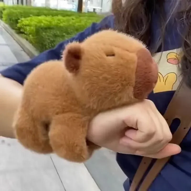 AliExpress Rytanda Capybara Clap Circle Toys Slap Snap Wrap Wristband Bracelet Capybara Plush Hand Ring Fun Pop Circles Kids Gift, view 5
