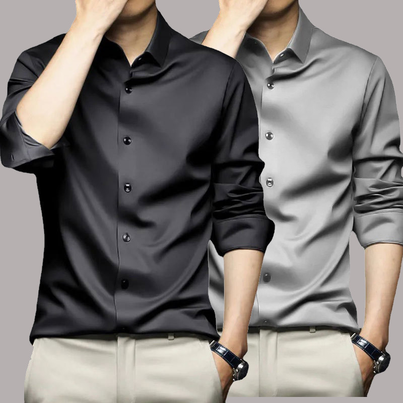 AliExpress Men's Non-Iron Long-Sleeve Dress Shirt