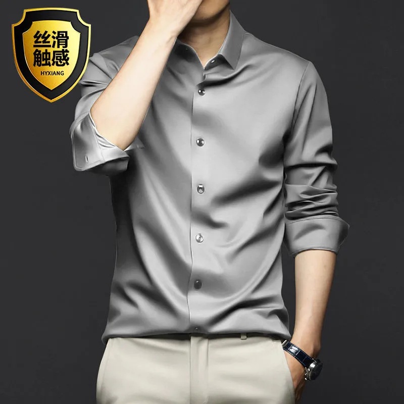 AliExpress Men's Non-Iron Long-Sleeve Dress Shirt, view 3
