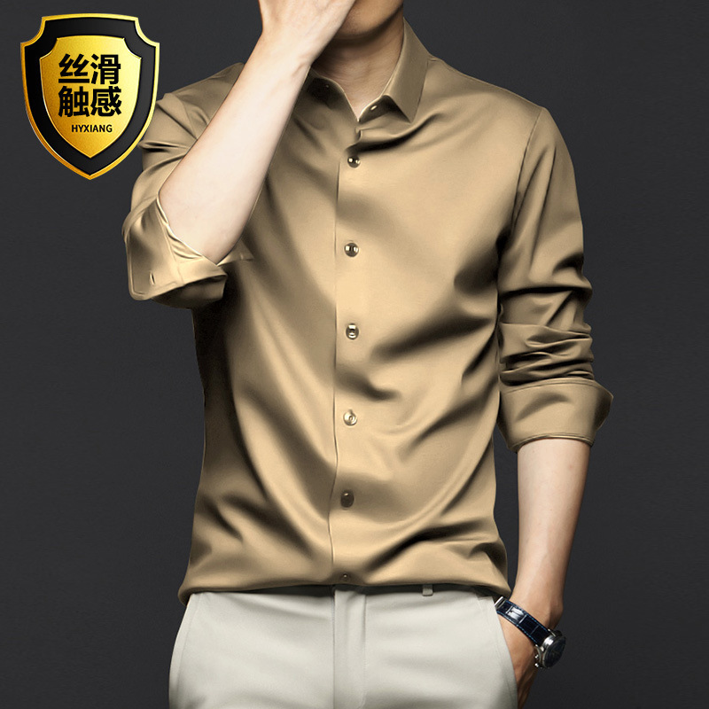 AliExpress Men's Non-Iron Long-Sleeve Dress Shirt, view 4