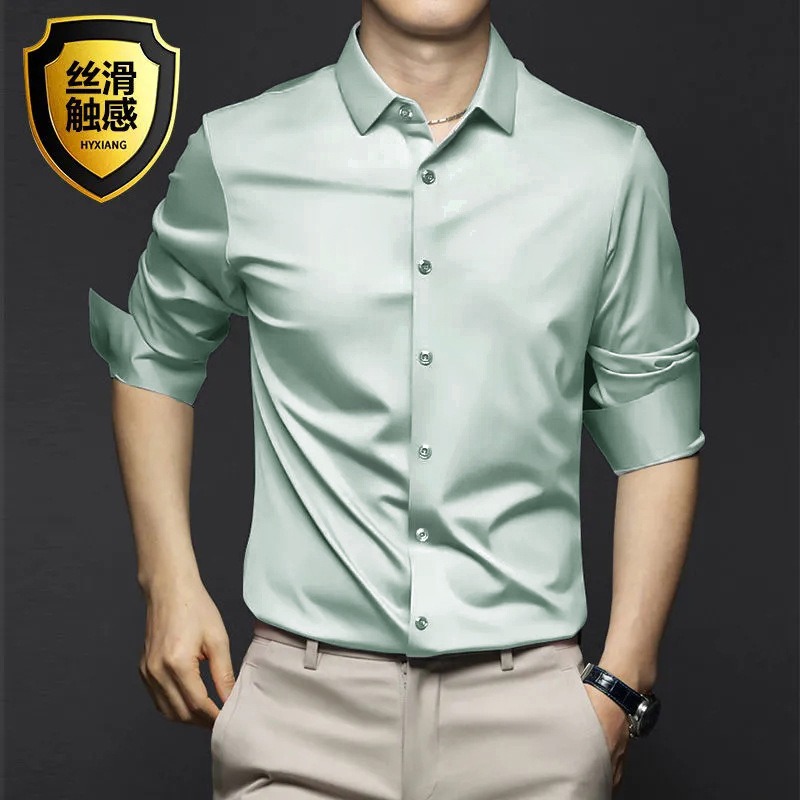 AliExpress Men's Non-Iron Long-Sleeve Dress Shirt, view 5