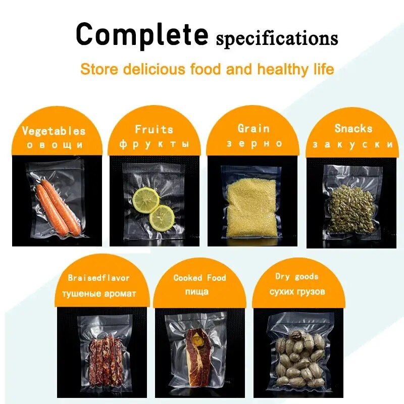 AliExpress SaengQ Vacuum Bags for Food Vacuum Sealer Food Fresh Long Keeping 12+15+20+25+30cm*500cm Rolls/Lot Bags for Vacuum Packer, view 5