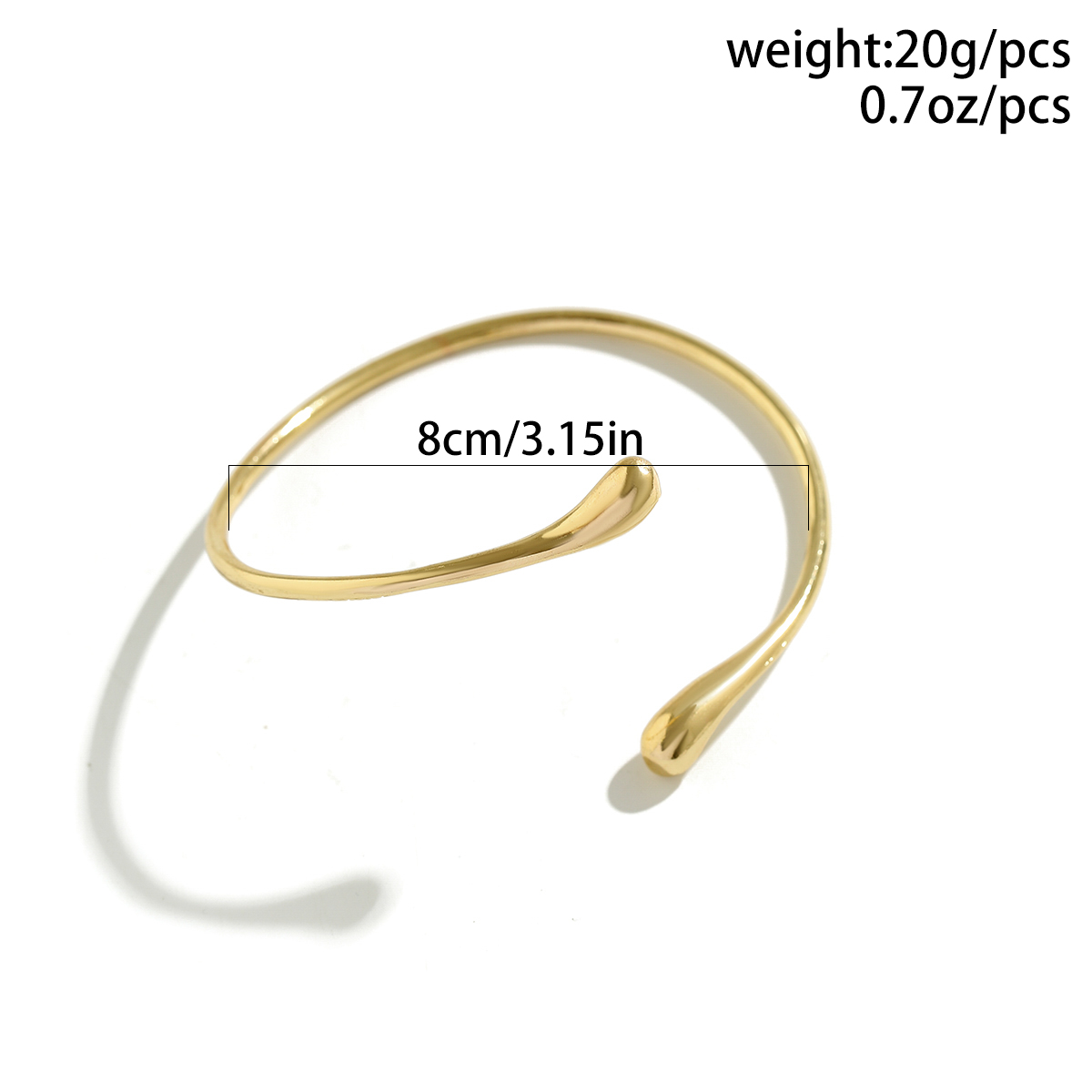 AliExpress Salircon Water Drop Open Upper Arm Bracelet, view 5