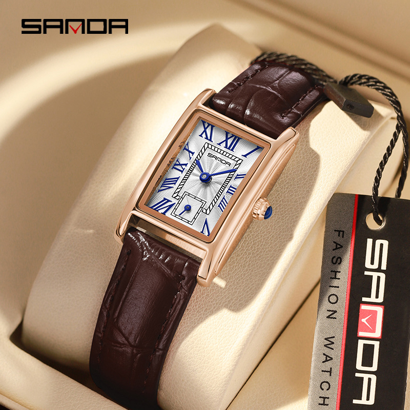 AliExpress SANDA 1116 Women's Rectangular Dial Quartz Watch