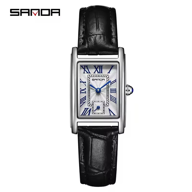 AliExpress SANDA 1116 Women's Rectangular Dial Quartz Watch, view 2