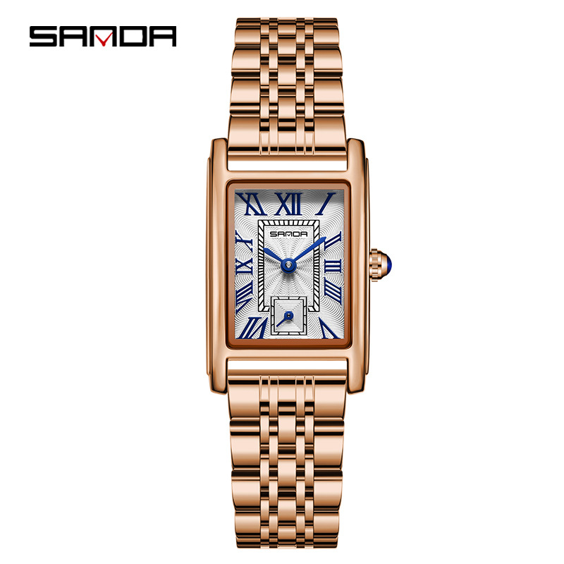 AliExpress SANDA 1116 Women's Rectangular Dial Quartz Watch, view 3