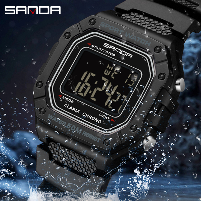 AliExpress SANDA 2156 Men's Military LED Digital Watch, view 2
