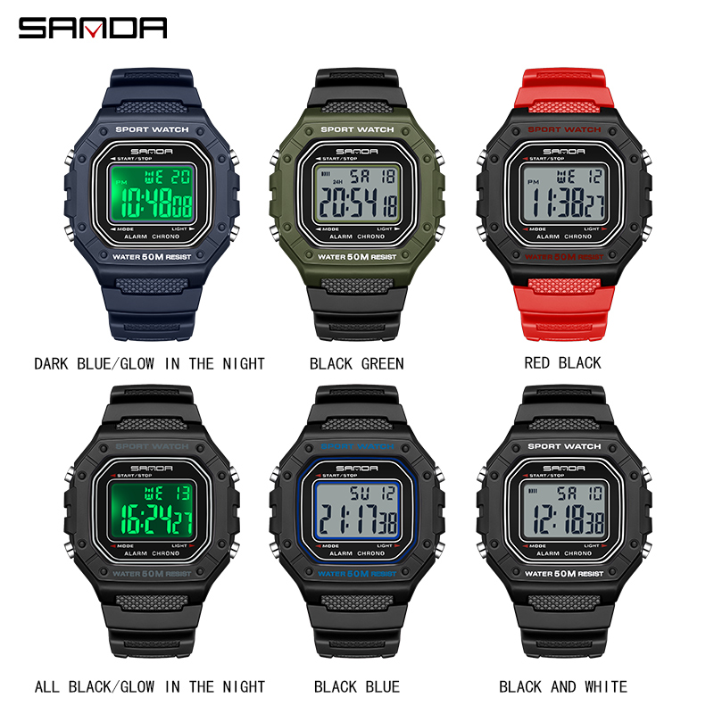 AliExpress SANDA 2156 Men's Military LED Digital Watch, view 3