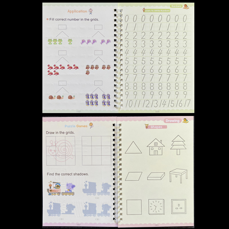 AliExpress Sank Magic Practice Copybook Pen Preschools Kids Calligraphy English Verison Free Wiping Children Reusable Writing Book, view 5