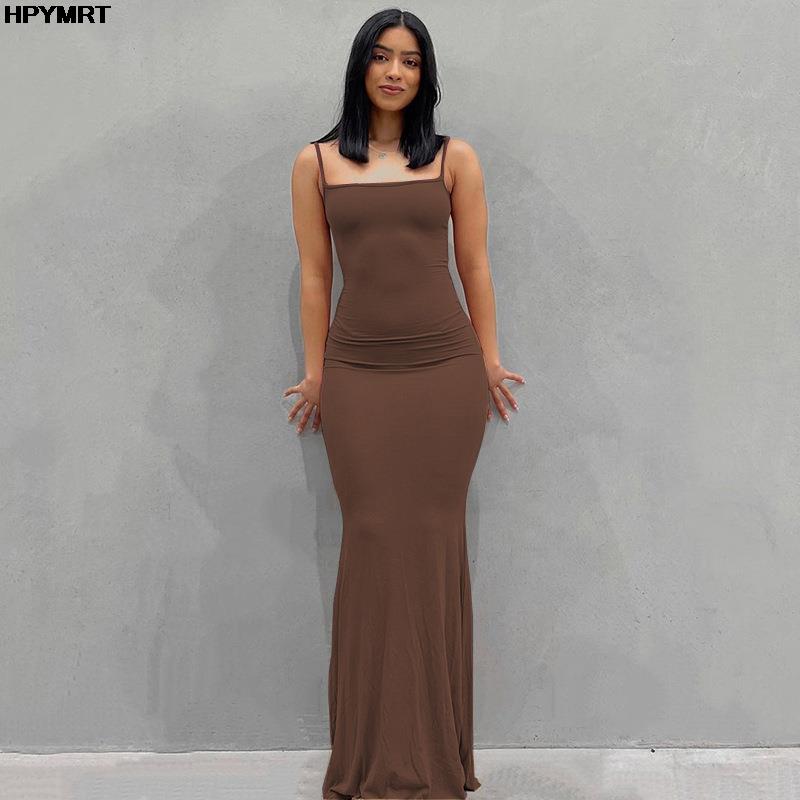 AliExpress Satin Slip Sleeveless Backless Slim Sexy Maxi Dress 2022 Spring Women Party Y2K Concise Bodycon Elegant Dresses Female Clothing, view 3
