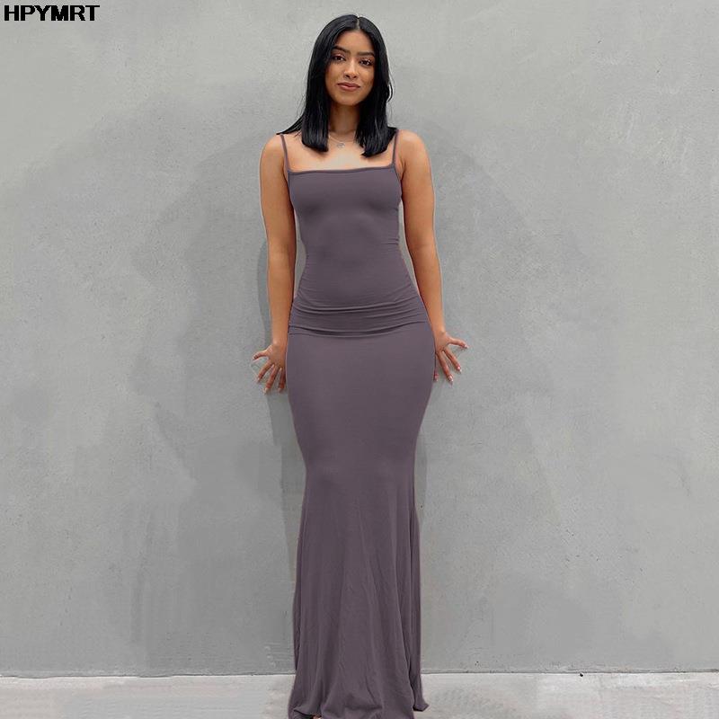 AliExpress Satin Slip Sleeveless Backless Slim Sexy Maxi Dress 2022 Spring Women Party Y2K Concise Bodycon Elegant Dresses Female Clothing, view 5
