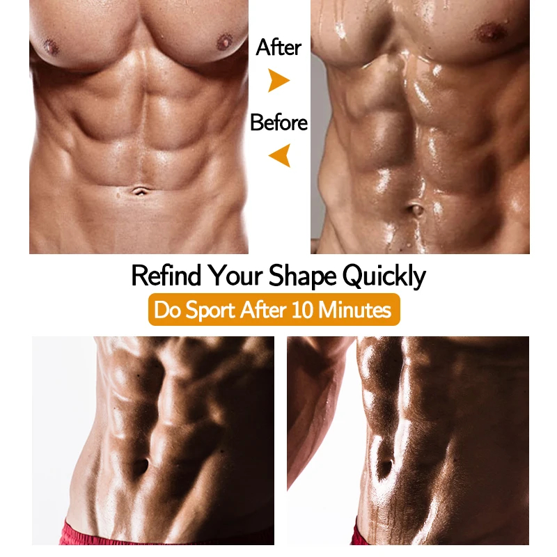 AliExpress Sauna Sweat Shirt for Men Short Sleeves Body Shaper Gym Exercise Fitness Top Shapewear Sauna Sweat T-Shirt Waist Slimming Tops, view 5
