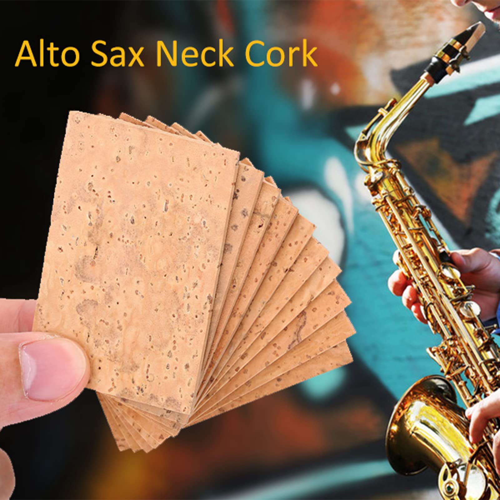 AliExpress Saxophone Cork,5/10PCS Set Universal Saxophone Sax Neck Joint Cork Sheet Instrument Accessories
