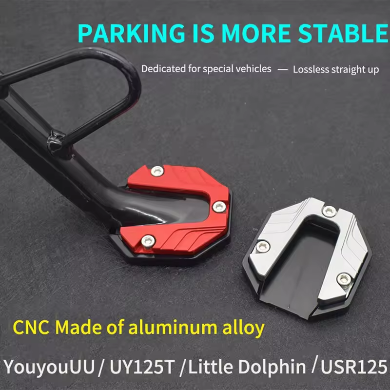 AliExpress Scooter Motorbike Accessories Extension Foot Pad Support Plate Aluminum Alloy Motorcycle Bike Kickstand Extender Foot Side Stand