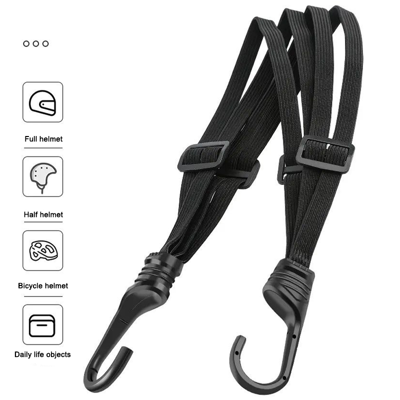 AliExpress SEAMETAL Motorcycle Back Seat Helmet Strips Elastic Rope Motorcycle Helmet Fixed Strap Adjustment Fix Rope Goods Strap 60cm/90cm, view 2