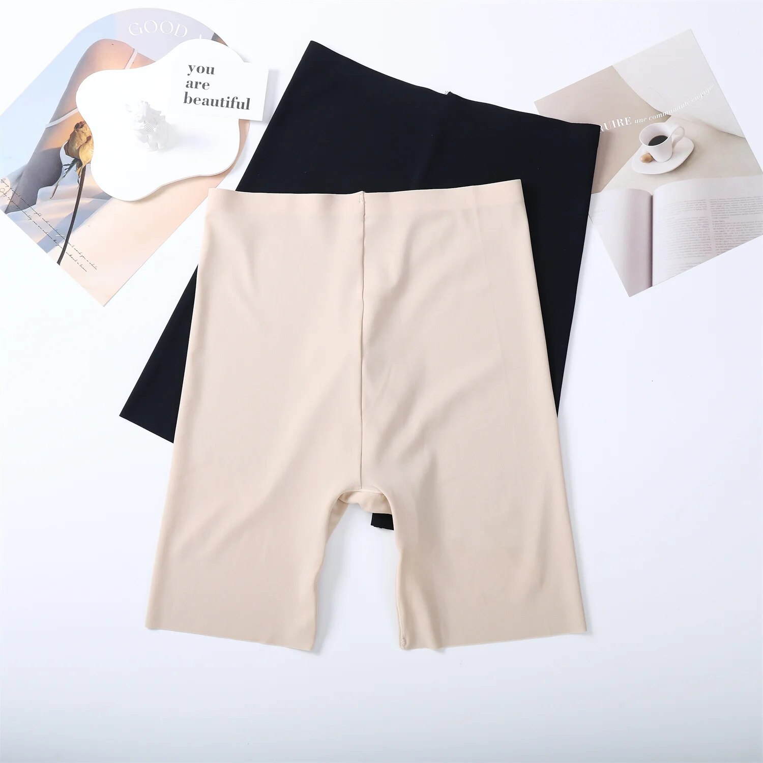 AliExpress Seamless High Waist Shorts Panties For Women Tummy Control Hip Lift Ice Silk Safety Pants Sports Underwear Boyshorts Boxer, view 6