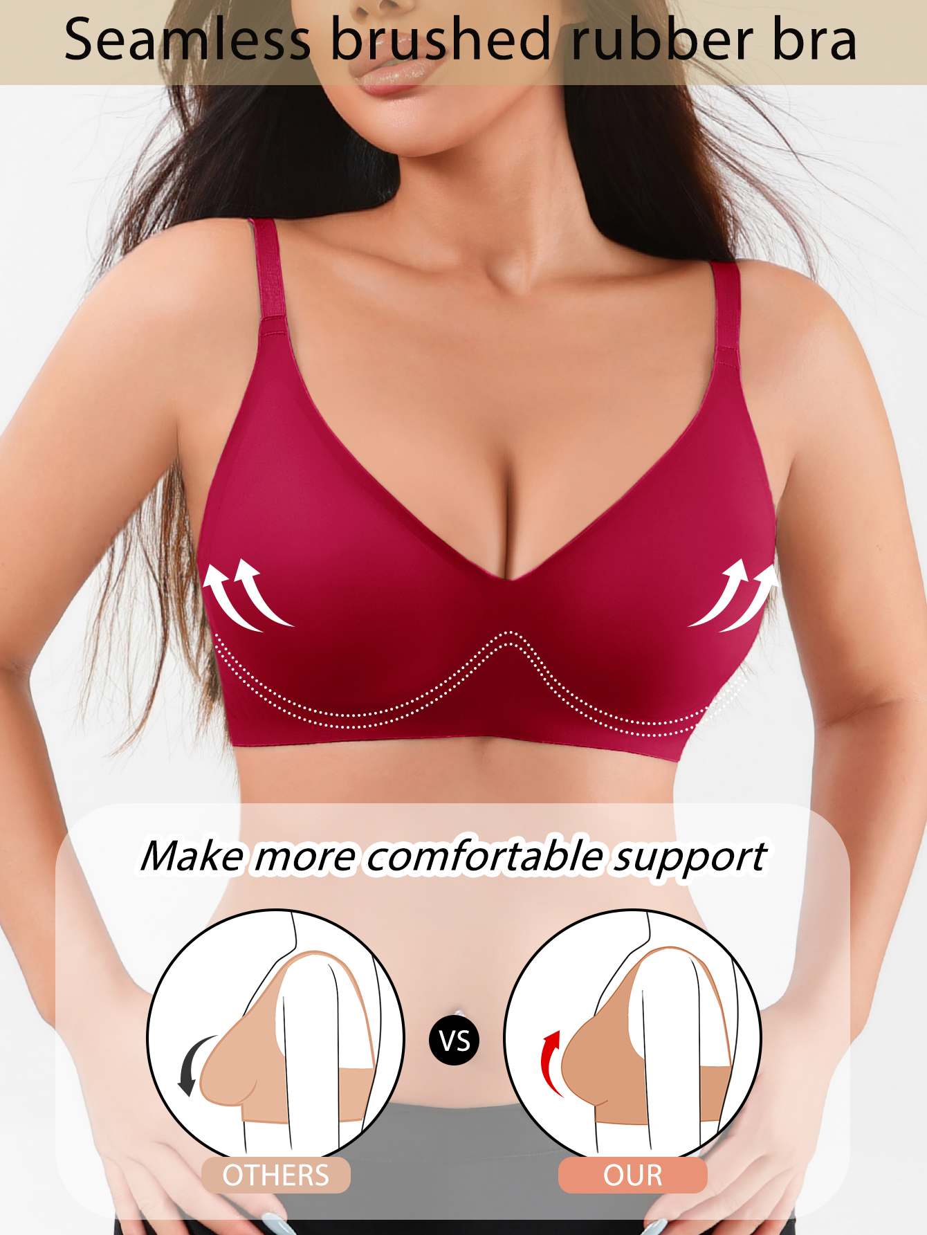 AliExpress Seamless Jelly Glue Lady Bra Wire Free Brassiere Adjustable Anti-sagging Women Underwear Female Push Up Padded Lady Bralette, view 6