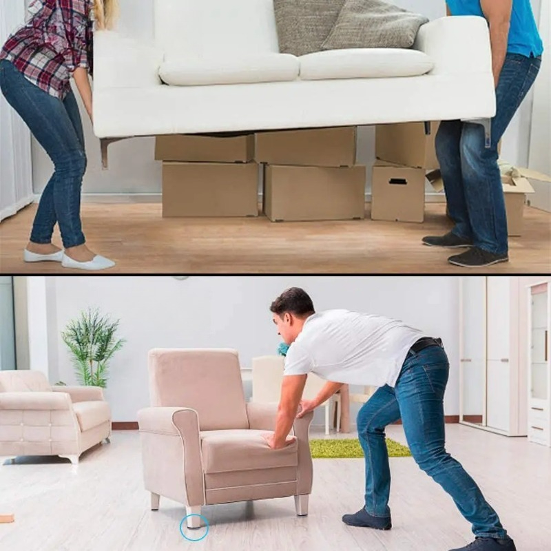 AliExpress Self-Adhesive Furniture Glides Stick-on Chair Leg Slider Bumper Pad for Floor Protection Compatible with Carpet And Hardwood, view 4