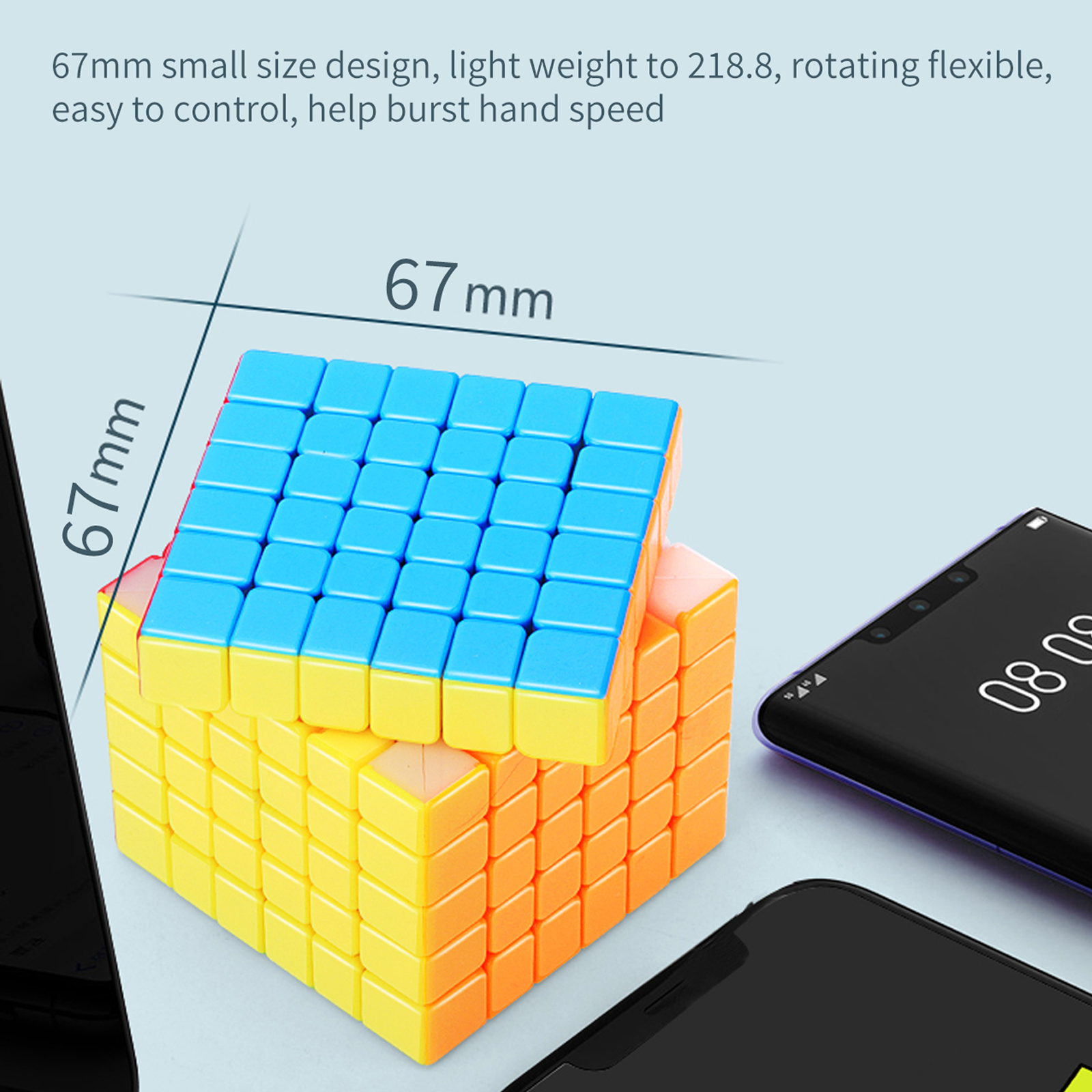 AliExpress SENGSO Speed Cube 4x4 5x5 6x6 7x7 8x8 Stickerless Cube |Smooth Rotation Professional Competition High-Order Cube Educational Toy, view 5