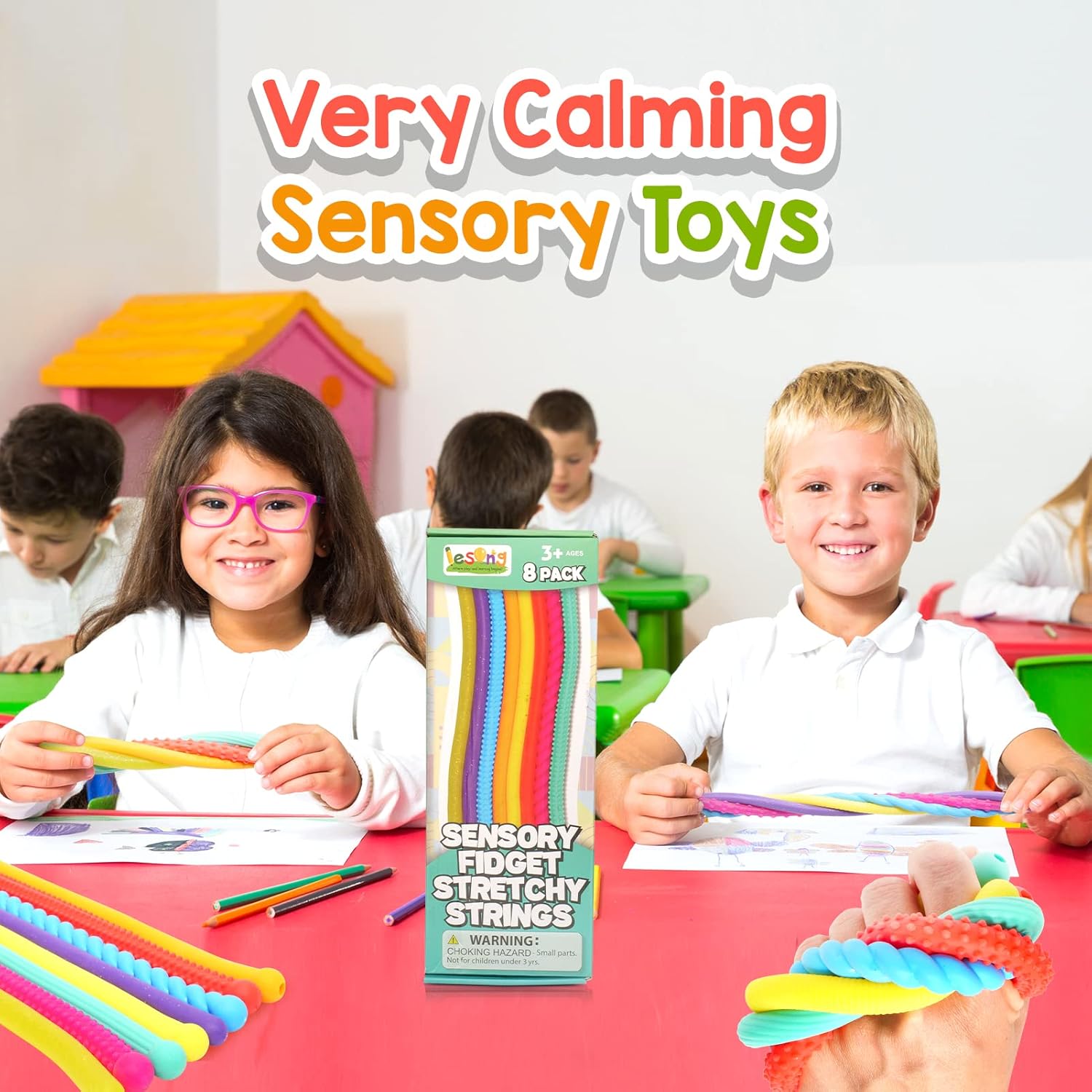 AliExpress Sensory Autism Toys- Textured Stretchy Fidget Toys for Stress Anxiety - Sensory Toys Special Needs for Autistic, view 4