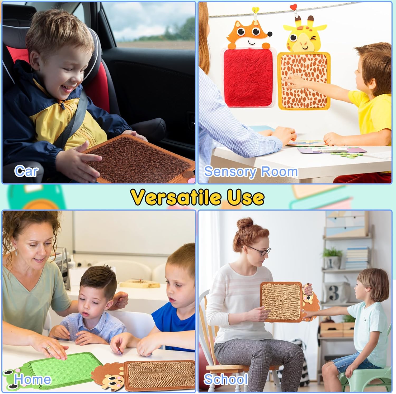 AliExpress Sensory Tactile Mat Developmental Education Toy Montessori Busy Board Life Skills Fine Motor Learning Activities Toys for Kids, view 5