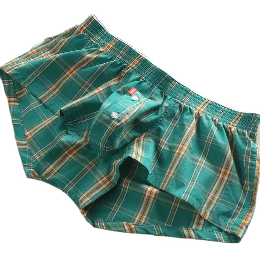 AliExpress SEOBEAN MENS SEXY COTTON SHORTS HOME COMFORT CHECKERED FIT TRUNKS