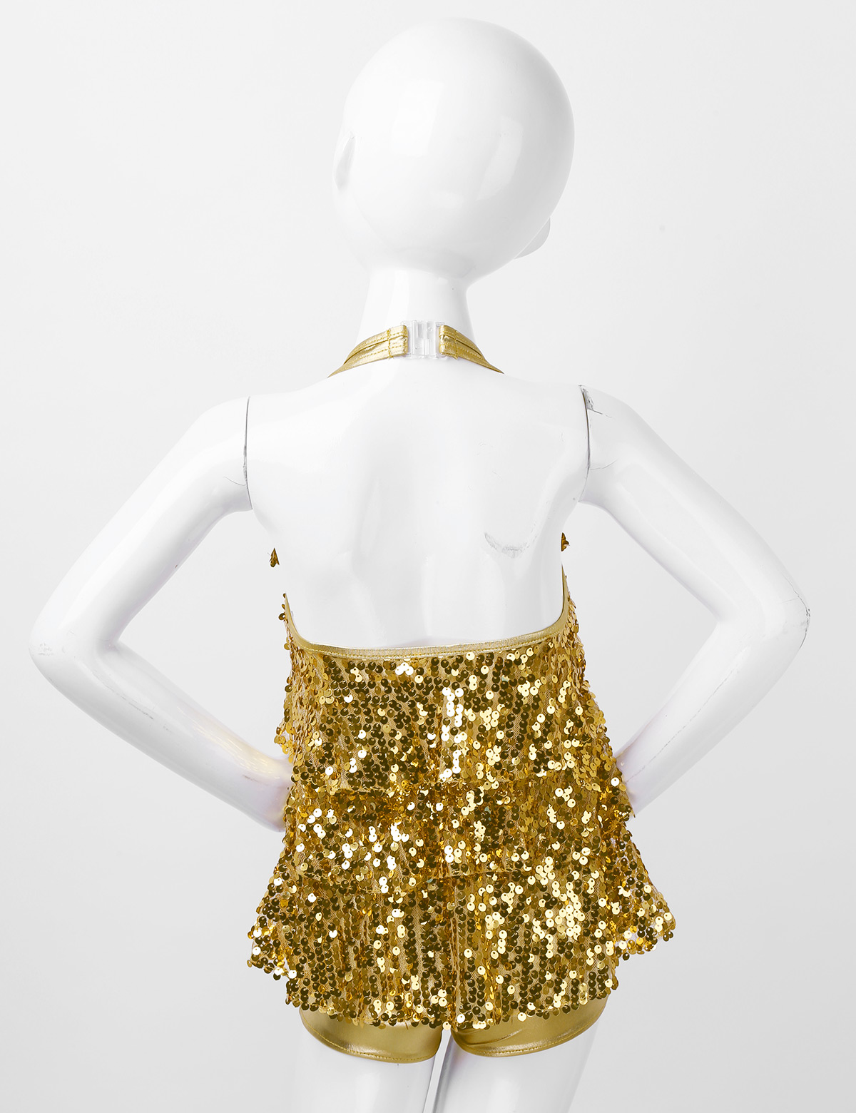 AliExpress Sequins Jazz Latin Ballet Dance Costume Kids Girls Halter Tutu Ballet Leotard Dress Samba Rumba Tango Salsa Unitards Dancewear, view 3