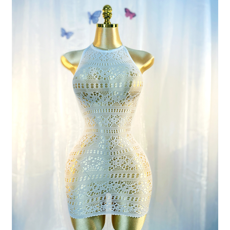 AliExpress Sexy Cover Up Hollow Out Fishnet Dress without Bikini Summer Holiday DSH698, view 3
