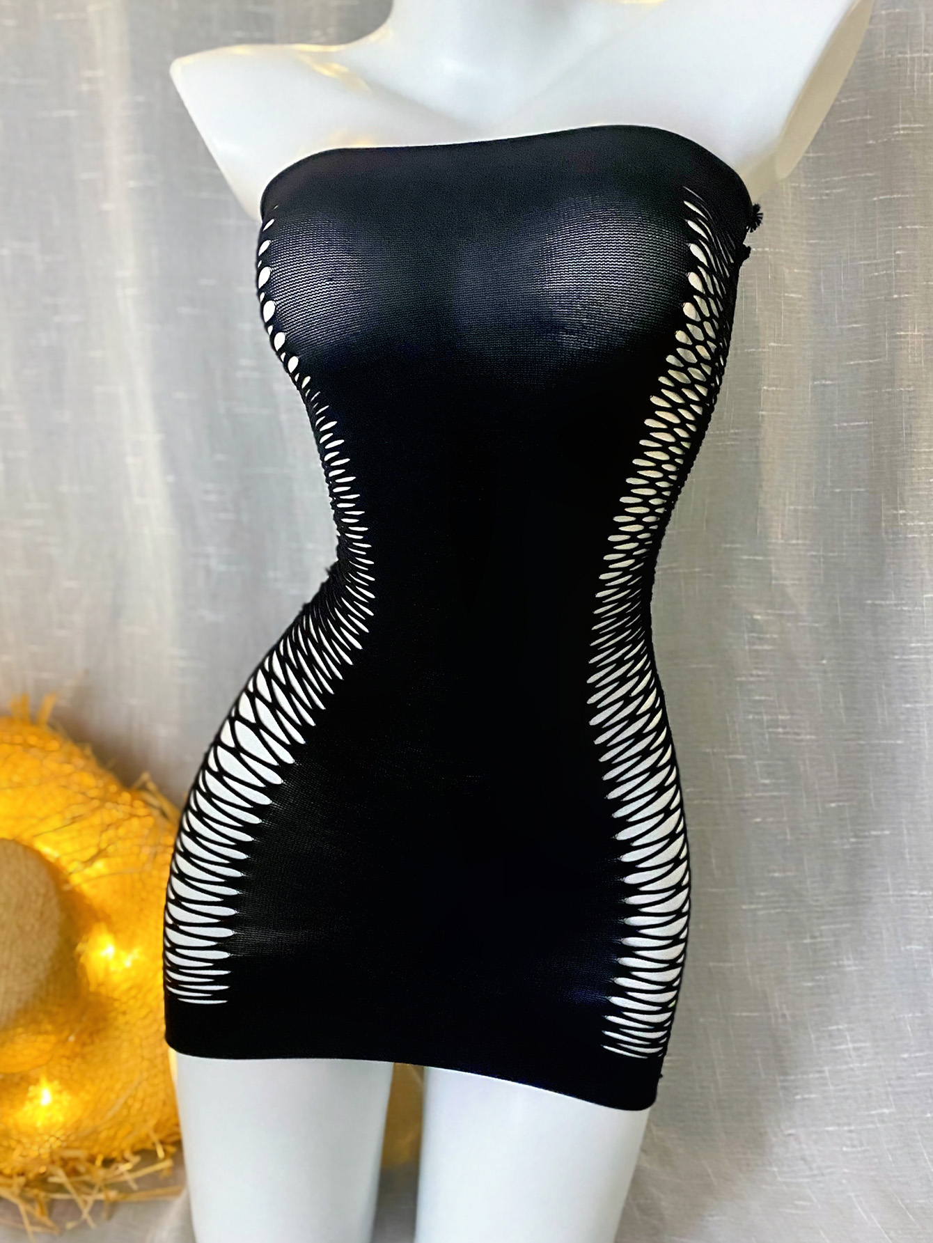 AliExpress Sexy Fishnet Beach Cover Up Dress, Sheer Crochet Bikini Cover Up for Summer Vacation, view 3
