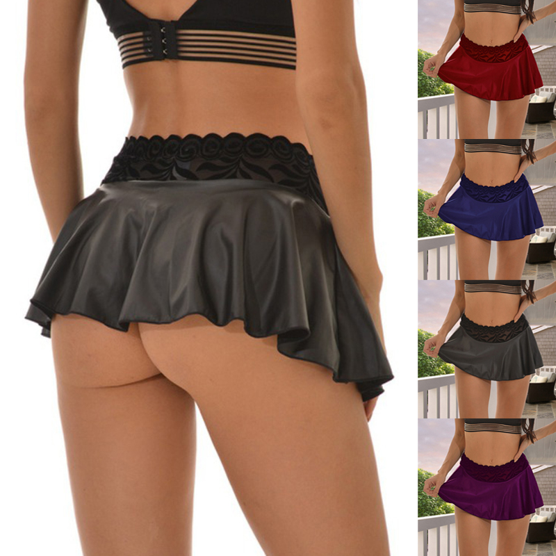 AliExpress Sexy Mini Pleated Skirts for Women Lace Skirt Fashion High Waist Summer Skirt Girls A-Line Stretchy Miniskirt, view 2