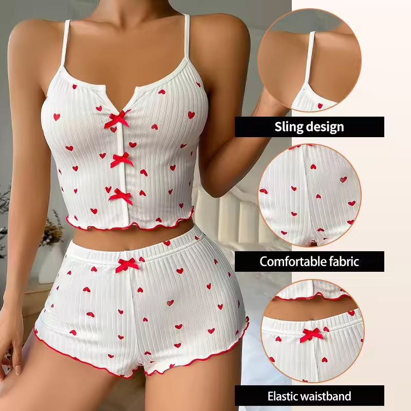 AliExpress Women's Satin Cami and Shorts Pajama Set, view 2