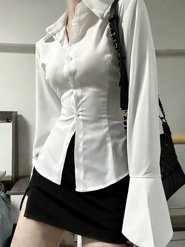 AliExpress Women's Flared Sleeve Slim-Fit Tunic Shirt, view 2