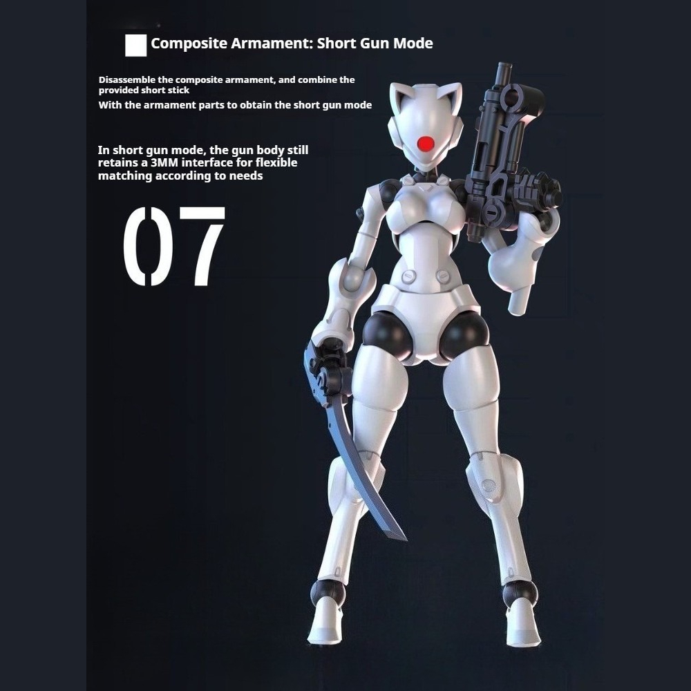 AliExpress SHEIK MAINLAND 3MIN PROJECT A Swift Female Mutant 3.75 inch Super Movable High Detail Action Figure DIY Assembly 1pc No Box, view 6