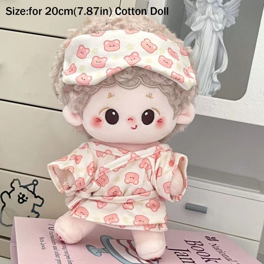 AliExpress Shirt Shorts Patch Doll Clothes Doll Accessories For Cotton 20cm Doll Pajamas Suit Photo Props Cartoon Mini Blouse Pants Set, view 5