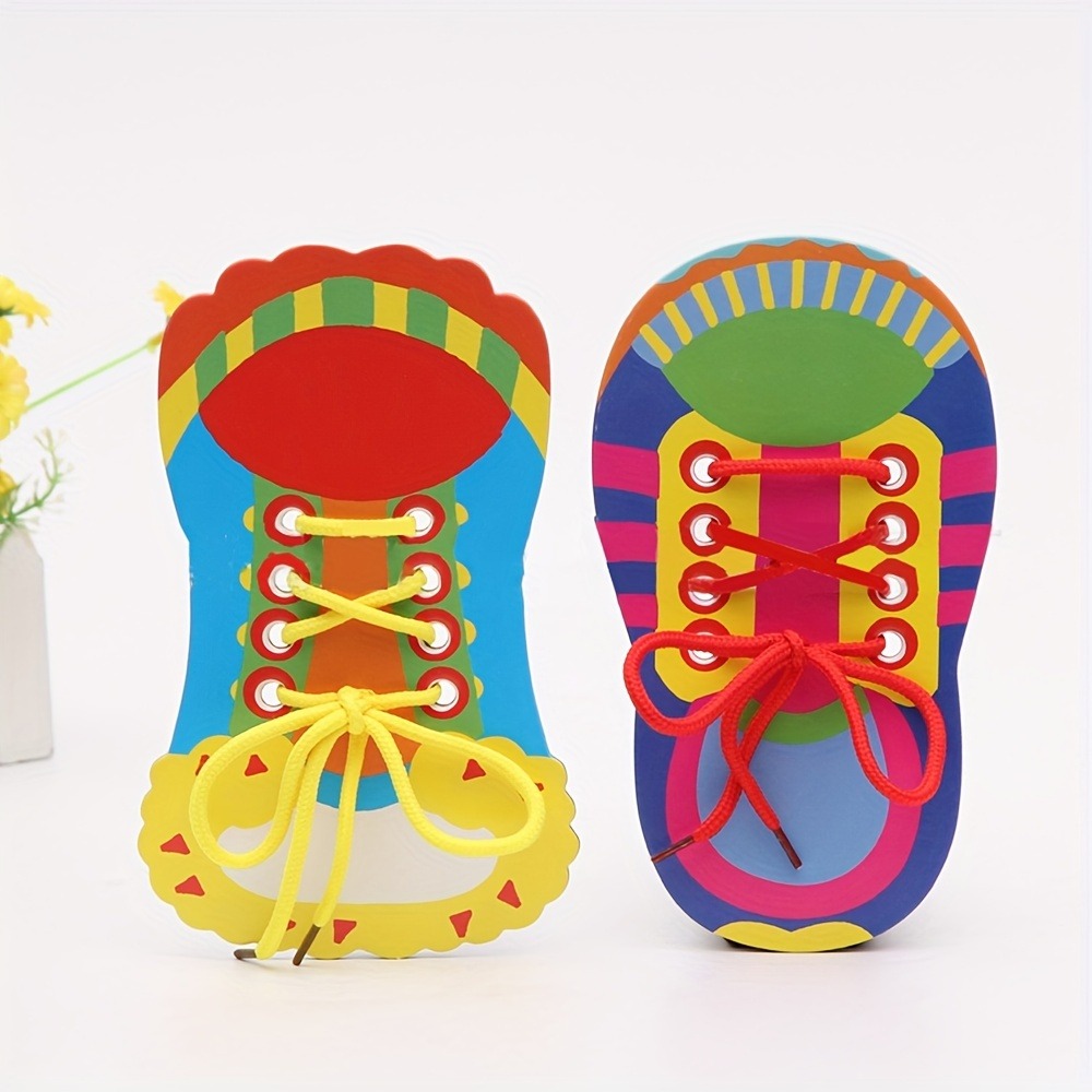 AliExpress Shoelace Threading Teaching Toys Learn to Tie Shoelaces Toy Kids Toddlers Fine Motor Skills Toy Early Educational Toys Boys Girl