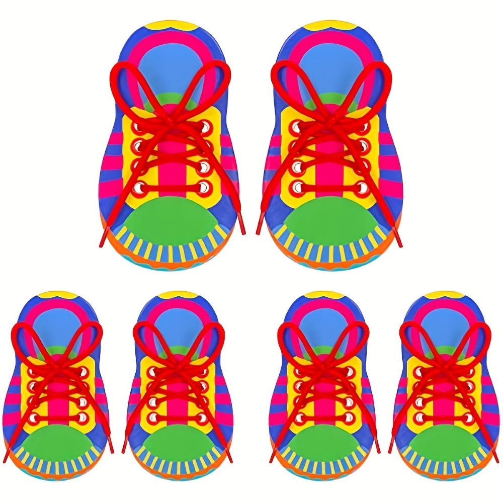 AliExpress Shoelace Threading Teaching Toys Learn to Tie Shoelaces Toy Kids Toddlers Fine Motor Skills Toy Early Educational Toys Boys Girl, view 3