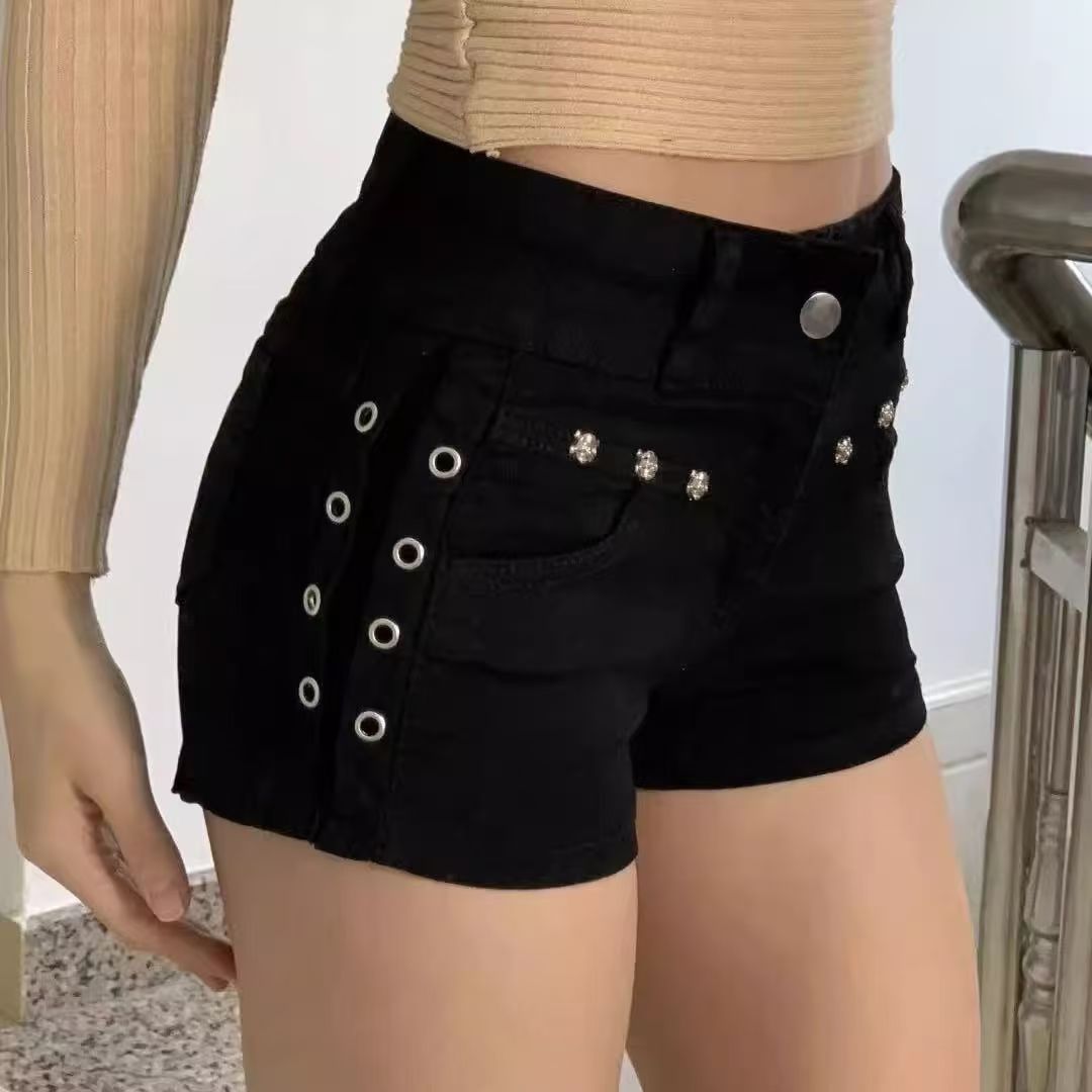 AliExpress Shorts Women Skinny Creativity Lace-up Popular Streetwear Daily Personality Students Holiday Fashion Sexy American Retro Leisure