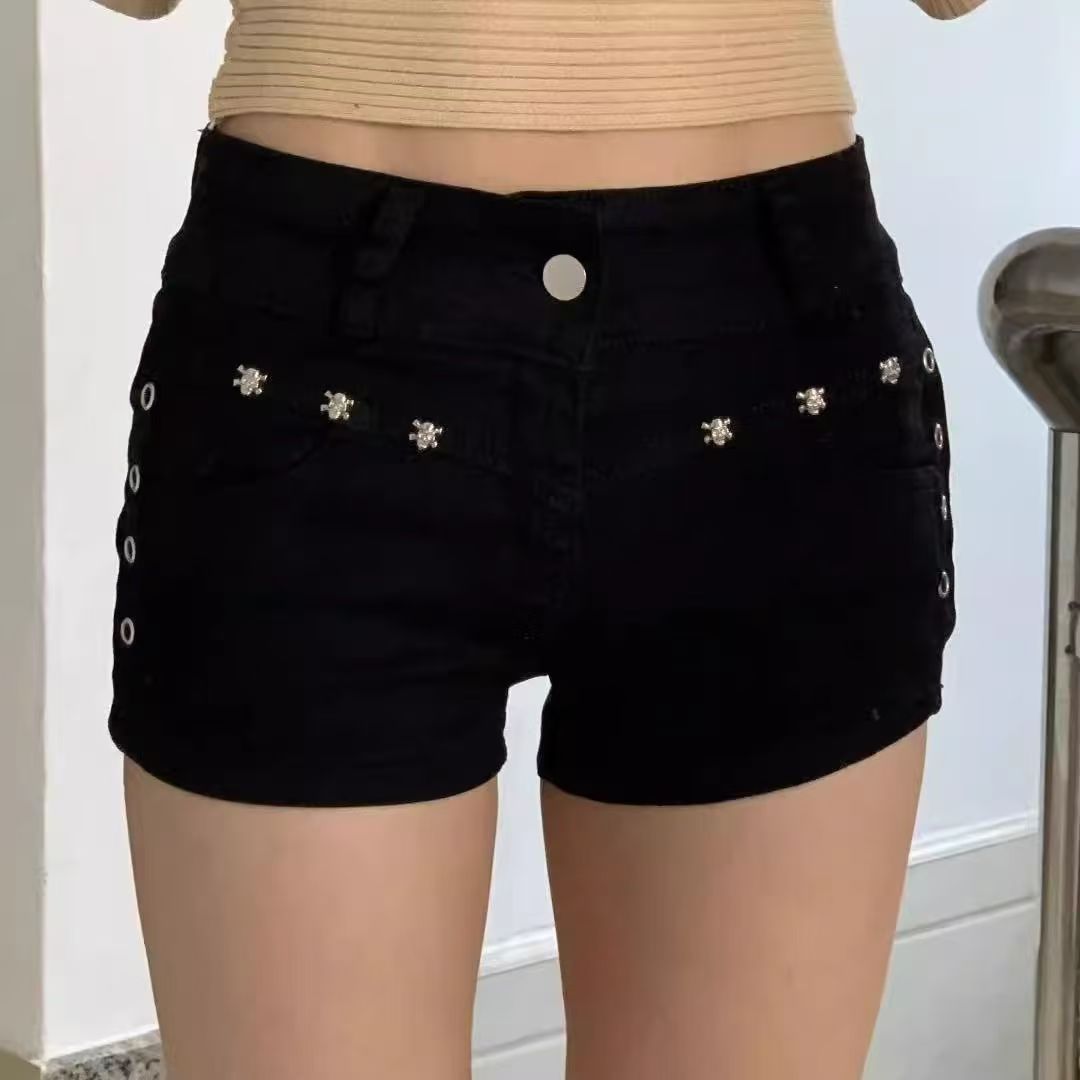 AliExpress Shorts Women Skinny Creativity Lace-up Popular Streetwear Daily Personality Students Holiday Fashion Sexy American Retro Leisure, view 3