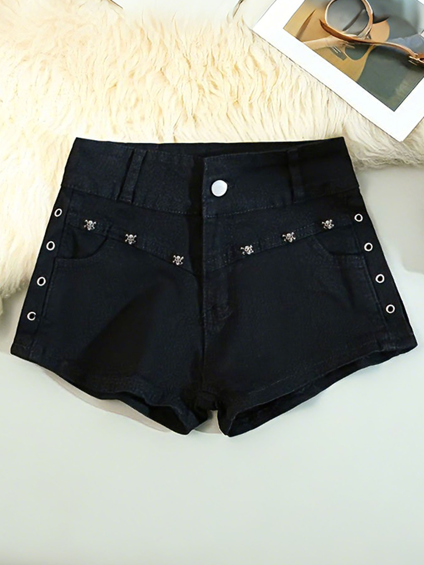 AliExpress Shorts Women Skinny Creativity Lace-up Popular Streetwear Daily Personality Students Holiday Fashion Sexy American Retro Leisure, view 4