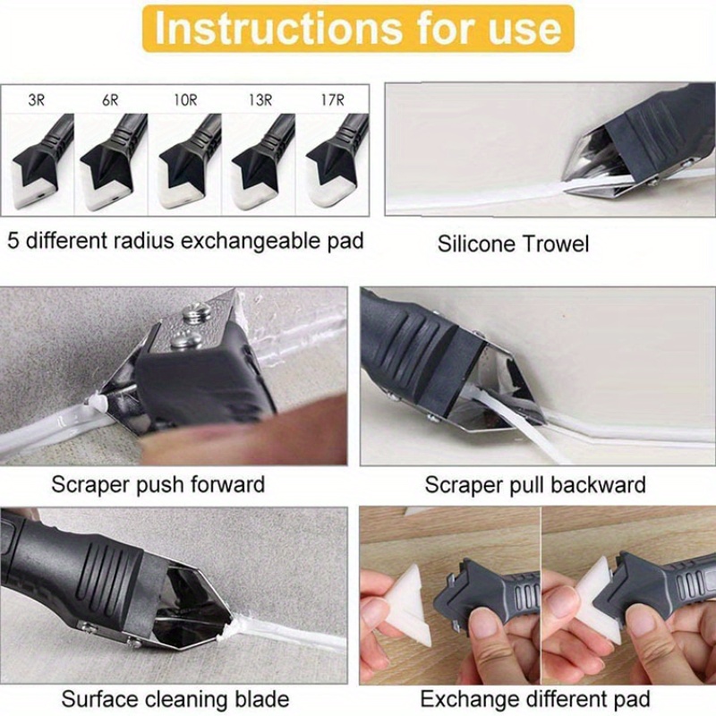 AliExpress 5-in-1 Silicone Caulking Tool, view 5