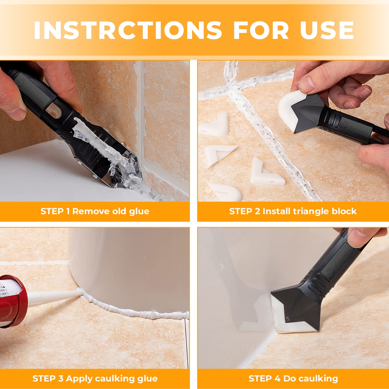 AliExpress 5-in-1 Silicone Caulk Finishing and Removal Tool, view 2
