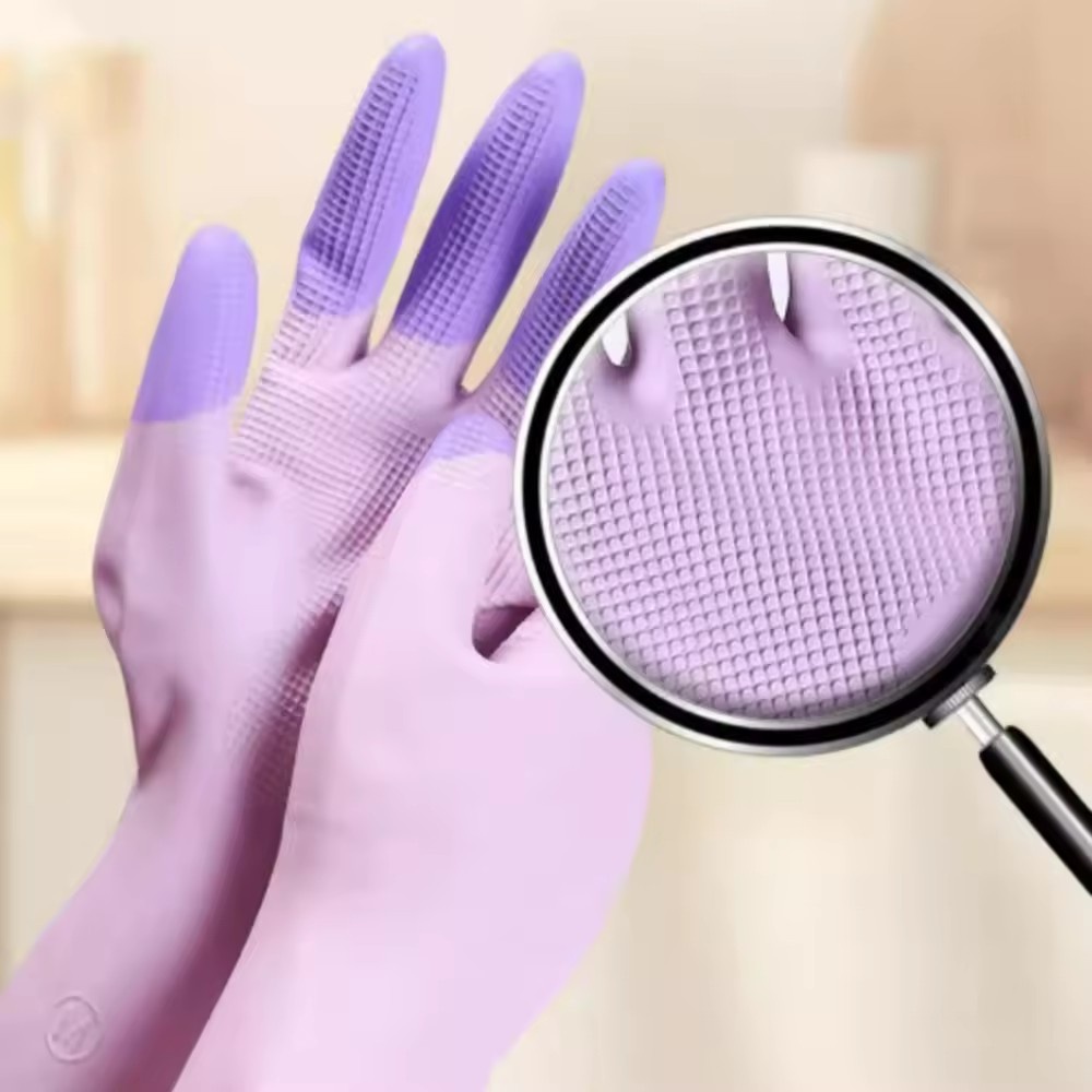 AliExpress Long Reusable Silicone Dishwashing Gloves, view 2