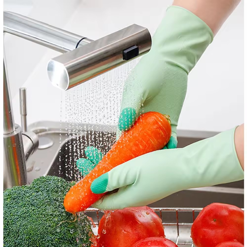 AliExpress Long Reusable Silicone Dishwashing Gloves, view 3