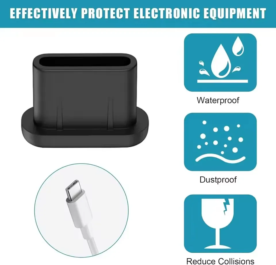AliExpress Silicone Dust Plugs Type C Charging Port Protector Stopper Cap Cover for Iphone 16 15 Pro Max 16 15 Plus Samsung Anti-Dust Plug, view 5
