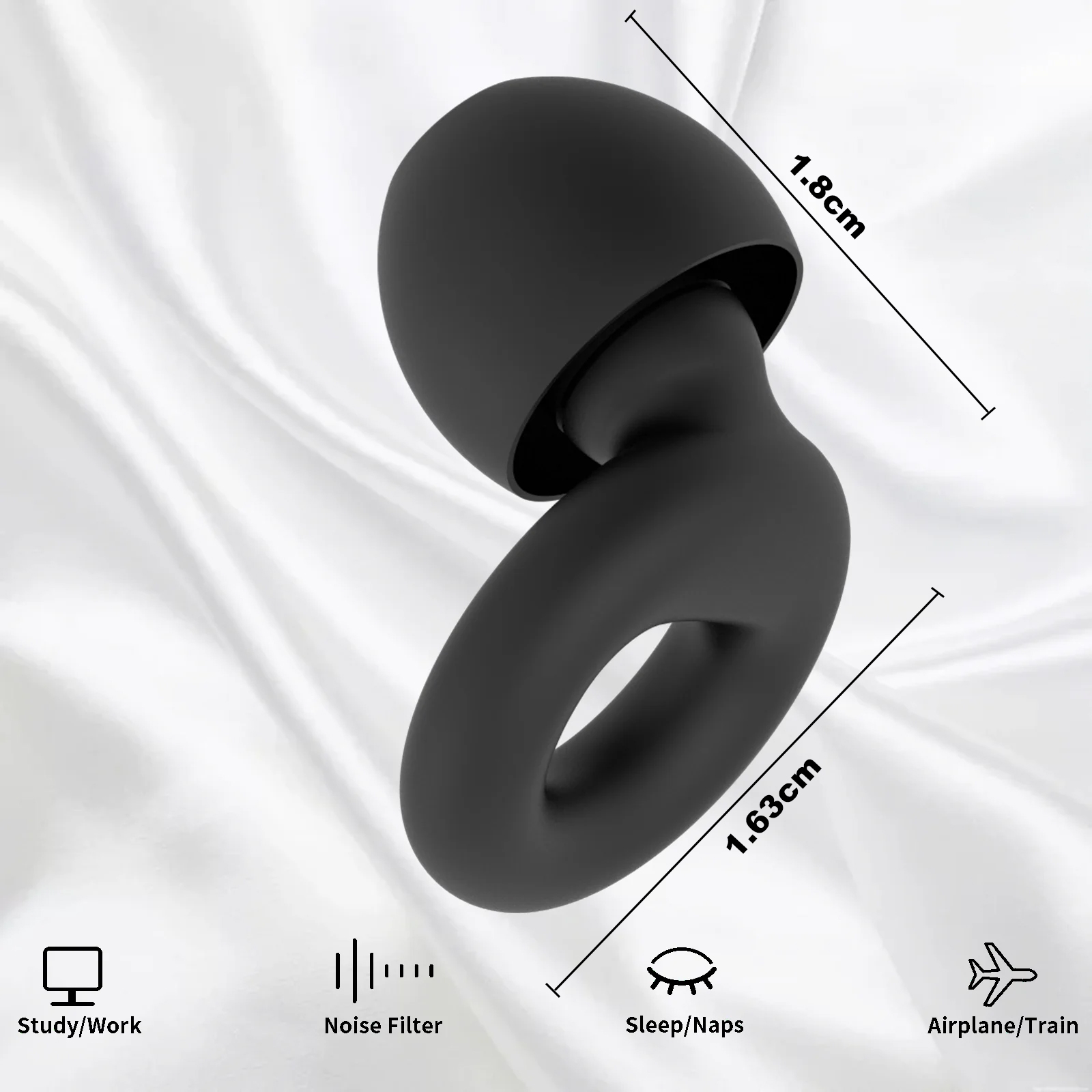 AliExpress Reusable Silicone Earplugs for Swimming and Sleep, view 6
